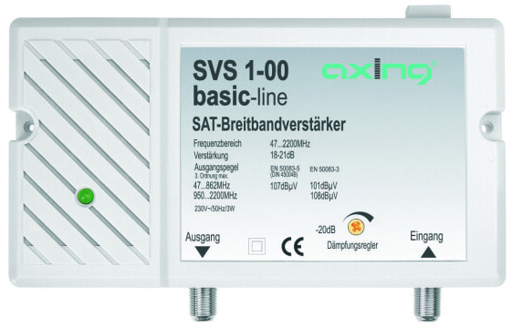 axing SVS 1-00 - 3 W - 0.047 - 0.826 GHz - 230 V - 50 Hz - 160 x 100 x 45 mm