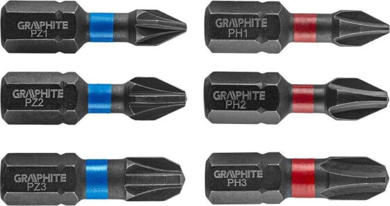 Graphite BITY UDAROWE PH1/2/3 PZ1/2/3 X 25 MM 6 SZT. 56H540 GRAPHITE