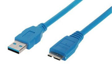 Кабель USB 3.2 Gen 1 (3.1 Gen 1) длиной 3 м, Male/Female, shiverpeaks BS77193 - USB A - Micro-USB B, синий