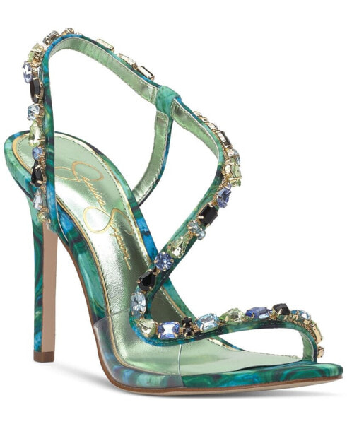 Women's Jaycin Barely-There Rhinestone Evening Sandals