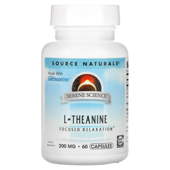 БАД аминокислоты Source Naturals Serene Science, L-Theanine, 200 мг, 60 капсул