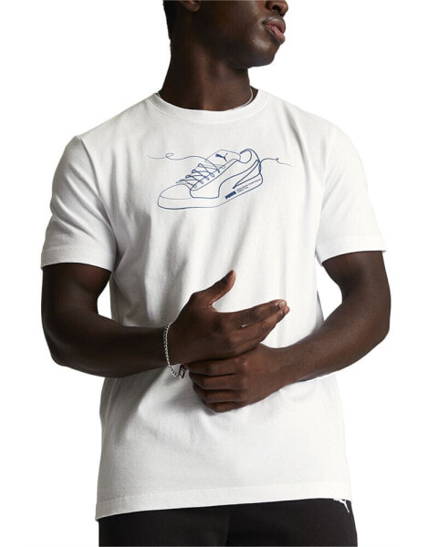 Men's Lace Up Regular-Fit Logo Graphic T-Shirt
