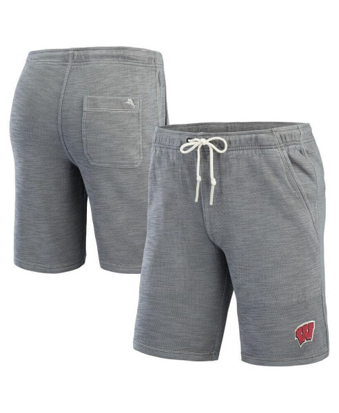 Men's Gray Wisconsin Badgers Tobago Bay Tri-Blend Shorts