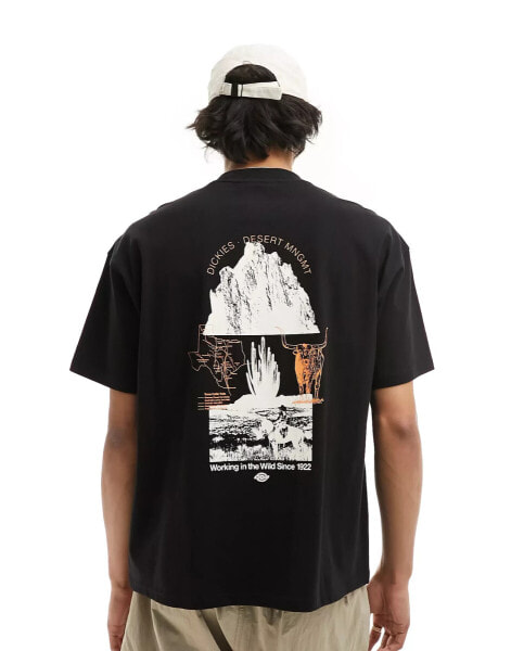 Dickies pearisburg back print t-shirt in black