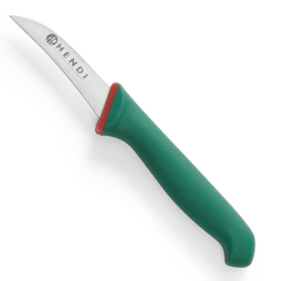 Нож кухонный изогнутый с зеленым лезвием Green Line 175 мм - Hendi 843802
