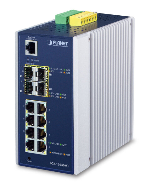 Planet IGS-12040MT - Managed - L2+ - Gigabit Ethernet (10/100/1000) - Full duplex - Wall mountable