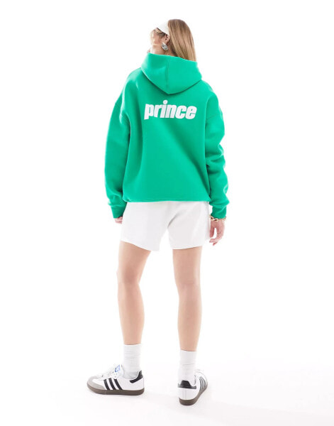 Prince branded back hoodie in bright green