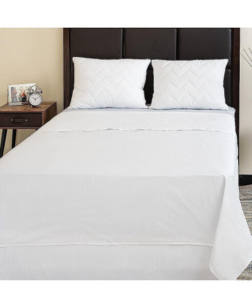 Superity 100% Cotton Flat Sheet White California King