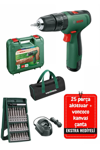 EasyImpact 1200 Şarjlı Darbeli Matkap Tek Akülü Bosch Yeşil Vidalama Makinesi 18V 1.5 Ah