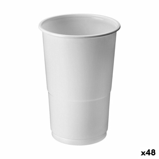 Set of reusable glasses Algon White 25 Pieces 250 ml (48 Units)