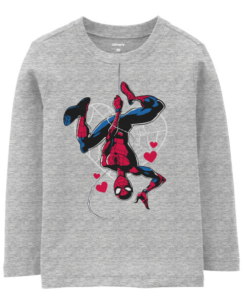 Toddler Spider-Man Valentine's Day Tee - Grey 2T