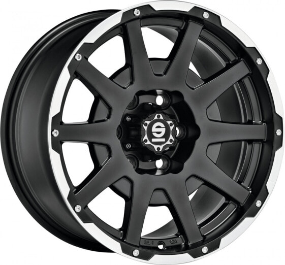 Колесный диск литой Sparco Dakar matt black lip polished + rivets 8.5x17 ET0 - LK6/120 ML67.1