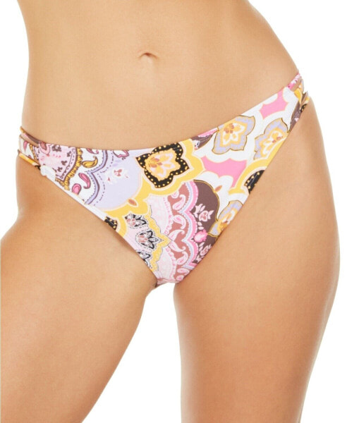 Hula Honey 259798 Women Juniors' Paisley Party Printed Bikini Bottoms Size L