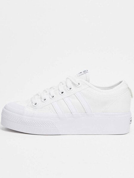 Кроссовки adidas Originals Nizza с платформой в белом цвете