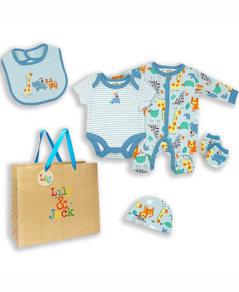 Пижама Rock-A-Bye Baby Boutique Aqua Safari Layette Set