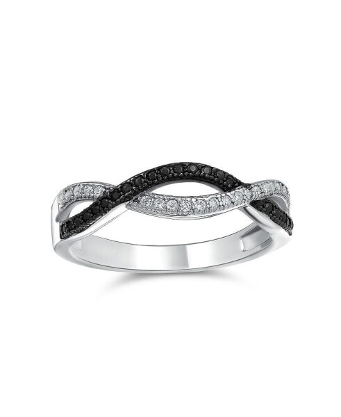 Кольцо Bling Jewelry Intertwined Twist Knot Eternity CZ Infinity Band