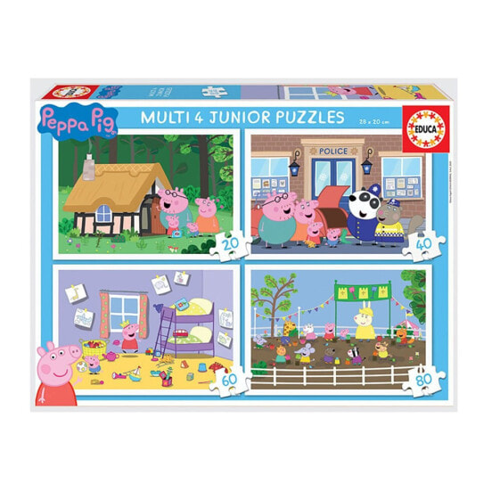 PEPPA PIG Multi 4 Junior 20-40-60-80 Pieces Puzzle