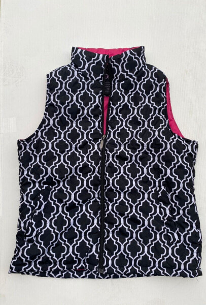 I5 Apparel Puffer Vest Women's Size Large Black 100% Polyester Full-Zip Pockets