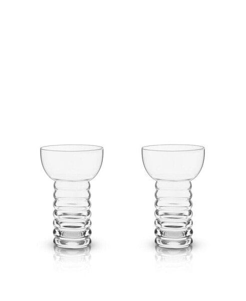 Pacific Crystal Pearl Diver Glasses Set of 2, 12 Oz