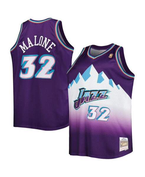 Men's Karl Malone Purple Utah Jazz Big and Tall Hardwood Classics 1996-97 Swingman Jersey