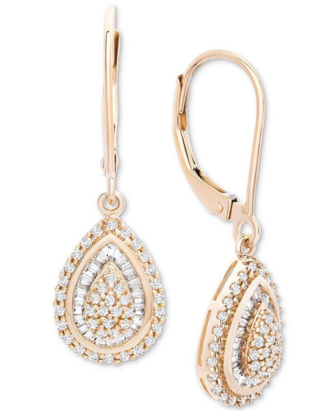 Diamond Teardrop Earrings (1/2 ct. t.w.) in 14k White, Yellow or Rose Gold, Created for Macy's