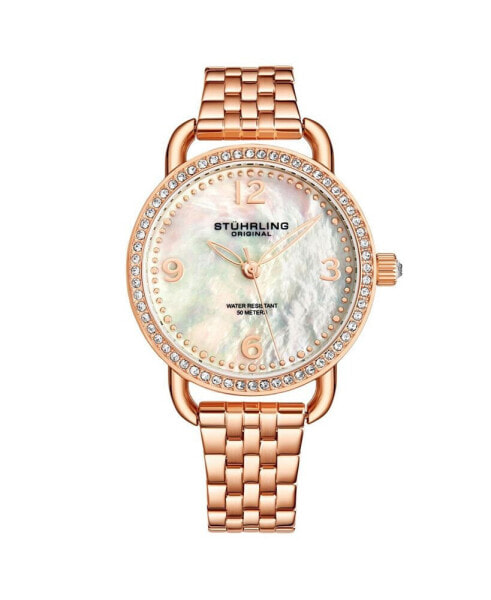 Women's Rose Gold Stainless Steel Bracelet Watch 38mm