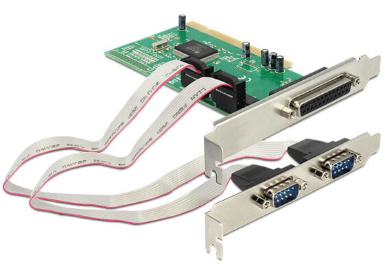 Delock 1x Parallel & 2x Serial - PCI card - PCI - Wired - Windows 98SE/ME/2000/NT4.0/XP/Vista - Linux - DOS