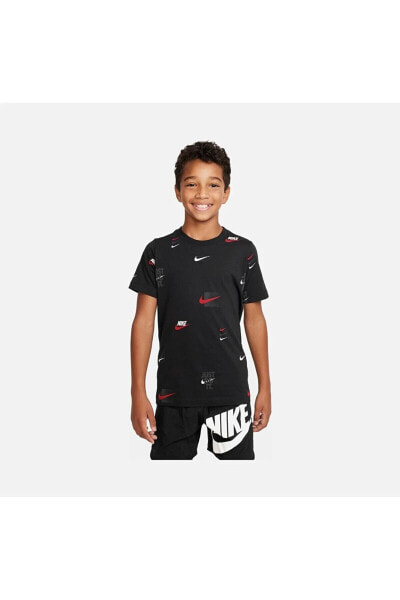 Футболка Nike Swoosh Logo Printed Short-Sleeve Boys T-shirt.