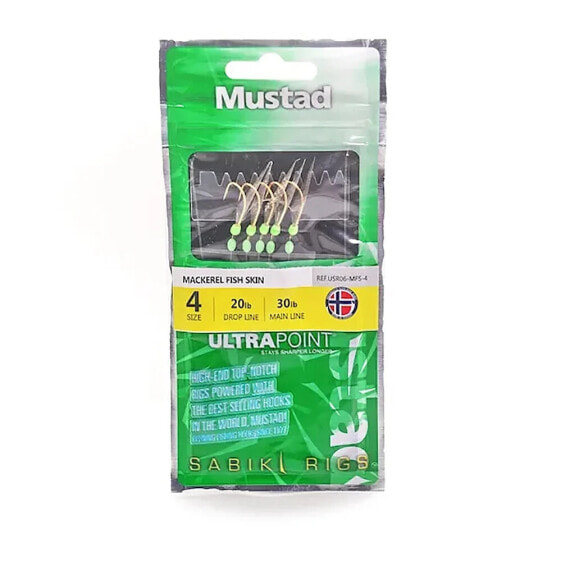 MUSTAD USR05 UP Sabiki Rig - Mackerel Fish Skin