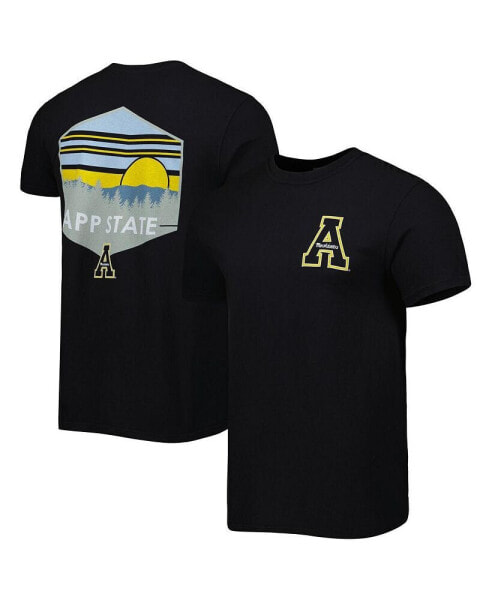 Men's Black Appalachian State Mountaineers Landscape Shield T-shirt