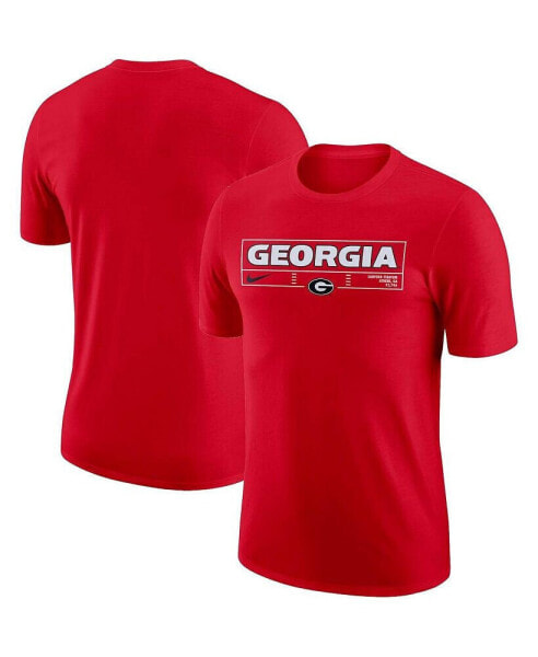 Men's Red Georgia Bulldogs Wordmark Stadium T-shirt