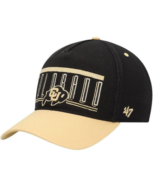 Men's Black Colorado Buffaloes Double Header Hitch Adjustable Hat