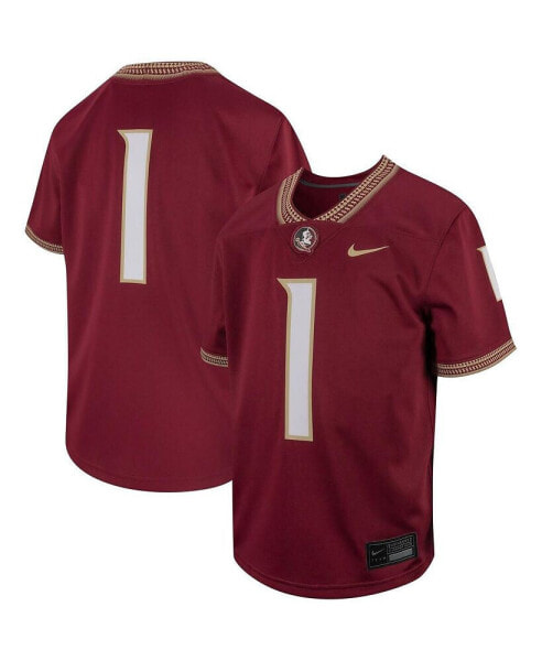 Toddler Boys and Girls #1 Garnet Florida State Seminoles Untouchable Football Jersey