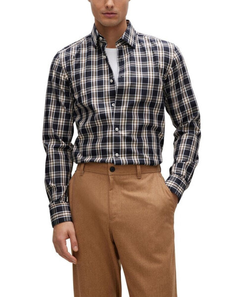 Men's Checked Casual-Fit Shirt