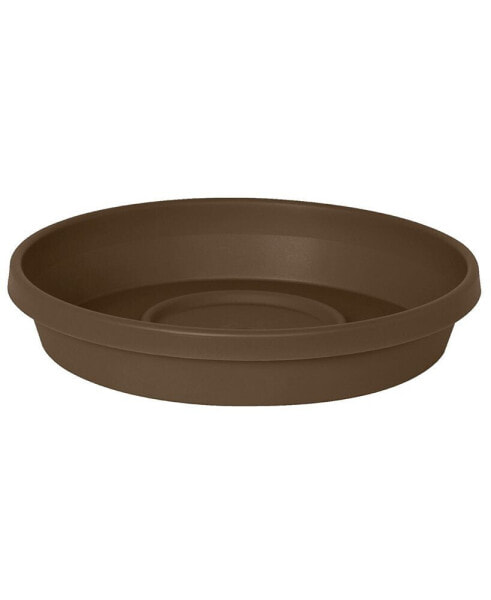 Terra Round Flower Pot Plastic Saucer, Chocolate, 14in