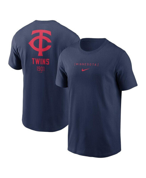 Men's Navy Minnesota Twins Large Logo Back Stack T-Shirt