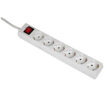 Удлинитель Hama Vis-à-vis 6 AC outlet(s) 230 V 3500 W White Plastic 1.4 m