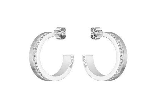 Decent steel hoop earrings 1580526