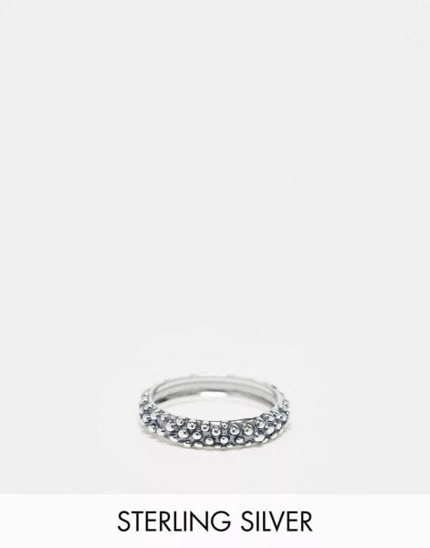 ASOS DESIGN sterling silver textured ring