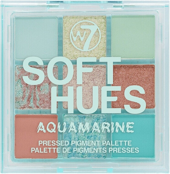 W7 Soft Hues Aquamarine Pressed Pigment Palette