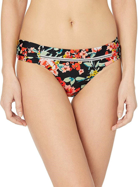 Lucky Brand Women's 170743 Side Shirred Hipster Bikini Swimsuit Bottom Size M