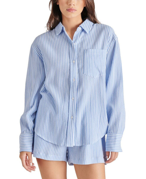 Women's Juna Cotton Striped Collar Shirt