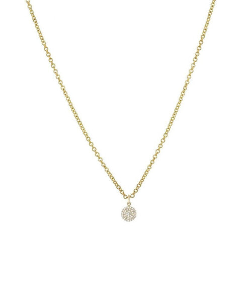 Zoe Lev diamond Small Disc Pendant Necklace