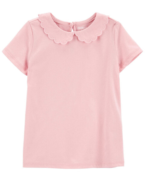 Toddler Scalloped Peter Pan Collar Jersey Tee 2T