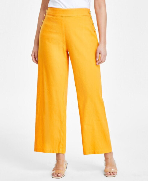 Petite High-Rise Wide-Leg Pants, Created for Macy's