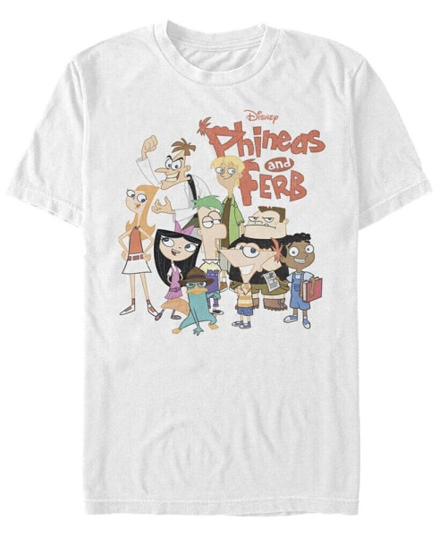 Men's Phineas and Ferb The Group Short Sleeve T-shirt