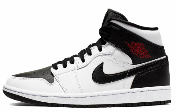 Кроссовки Jordan Air Jordan 1 Mid White Black Red BQ6472-101