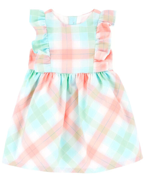 Baby Plaid Flutter Dress 3M