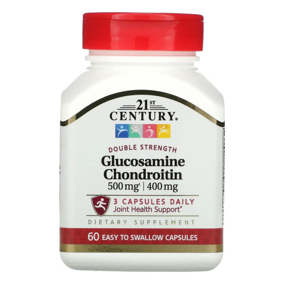 Glucosamine / Chondroitin, Double Strength, 1500 mg / 1200 mg, 60 Easy to Swallow Capsules (500 mg / 400 mg per Capsule)
