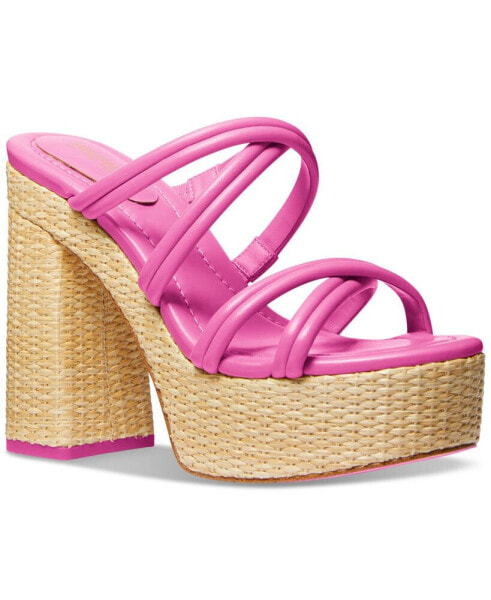 Corrine Slip On Strappy Espadrille Platform Sandals